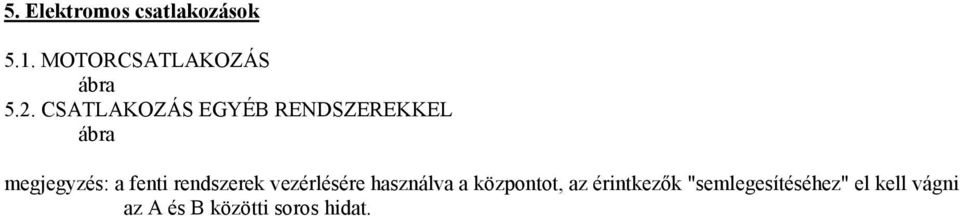 rendszerek vezérlésére használva a központot, az érintkezők