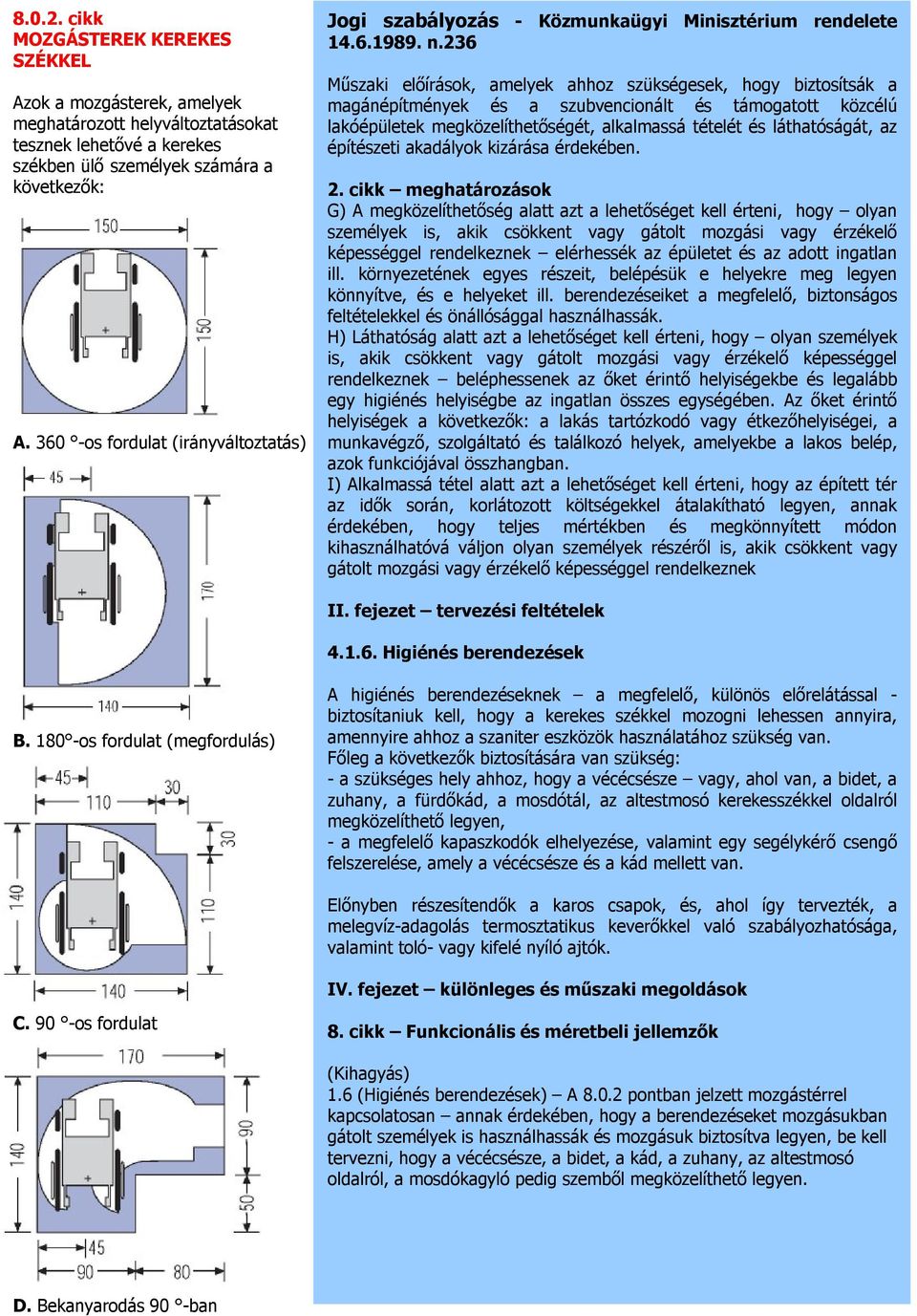 236 Műszaki előírások, amelyek ahhoz szükségesek, hogy biztosítsák a magánépítmények és a szubvencionált és támogatott közcélú lakóépületek megközelíthetőségét, alkalmassá tételét és láthatóságát, az