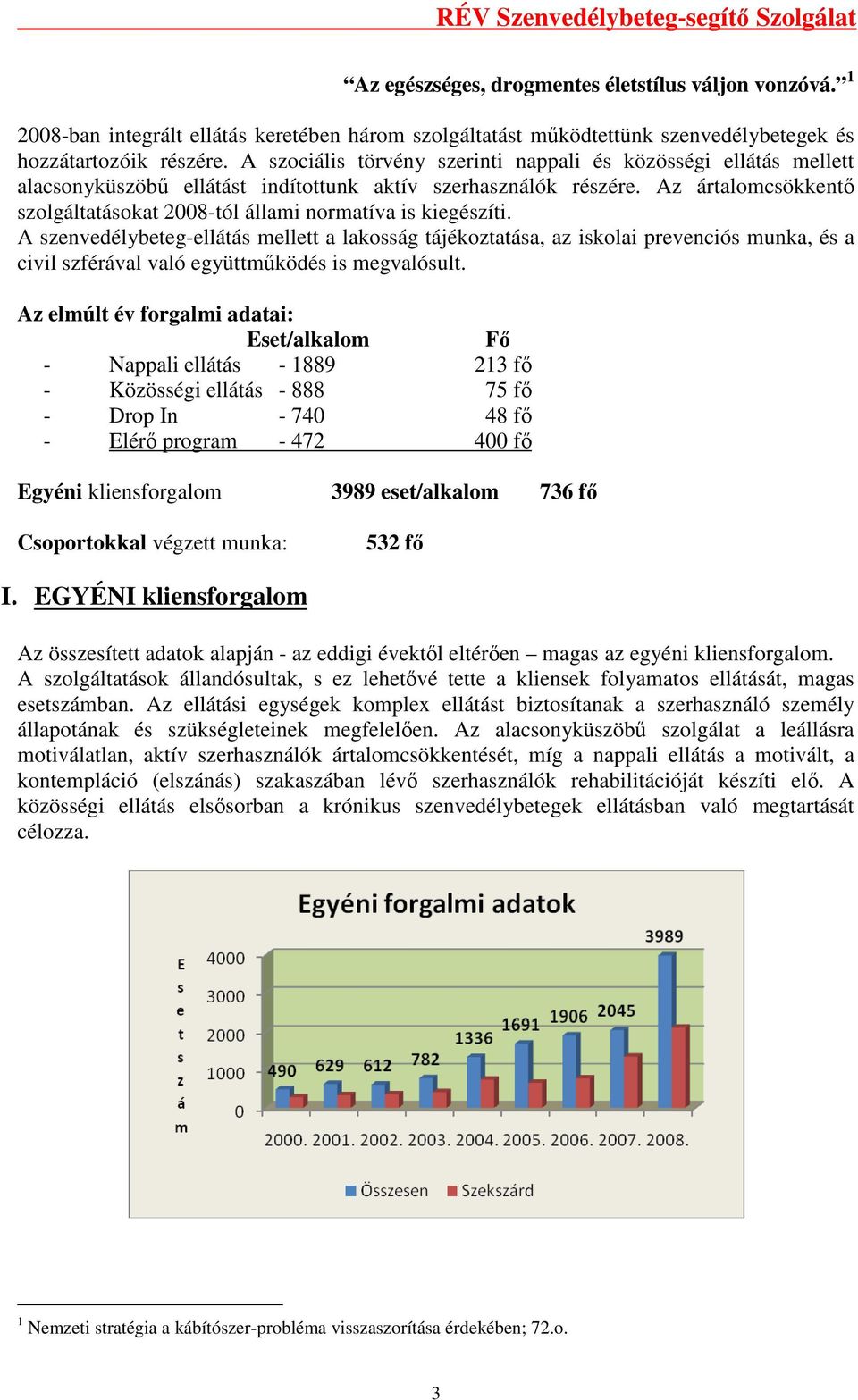 Az ártalomcsökkentı szolgáltatásokat 2008-tól állami normatíva is kiegészíti.