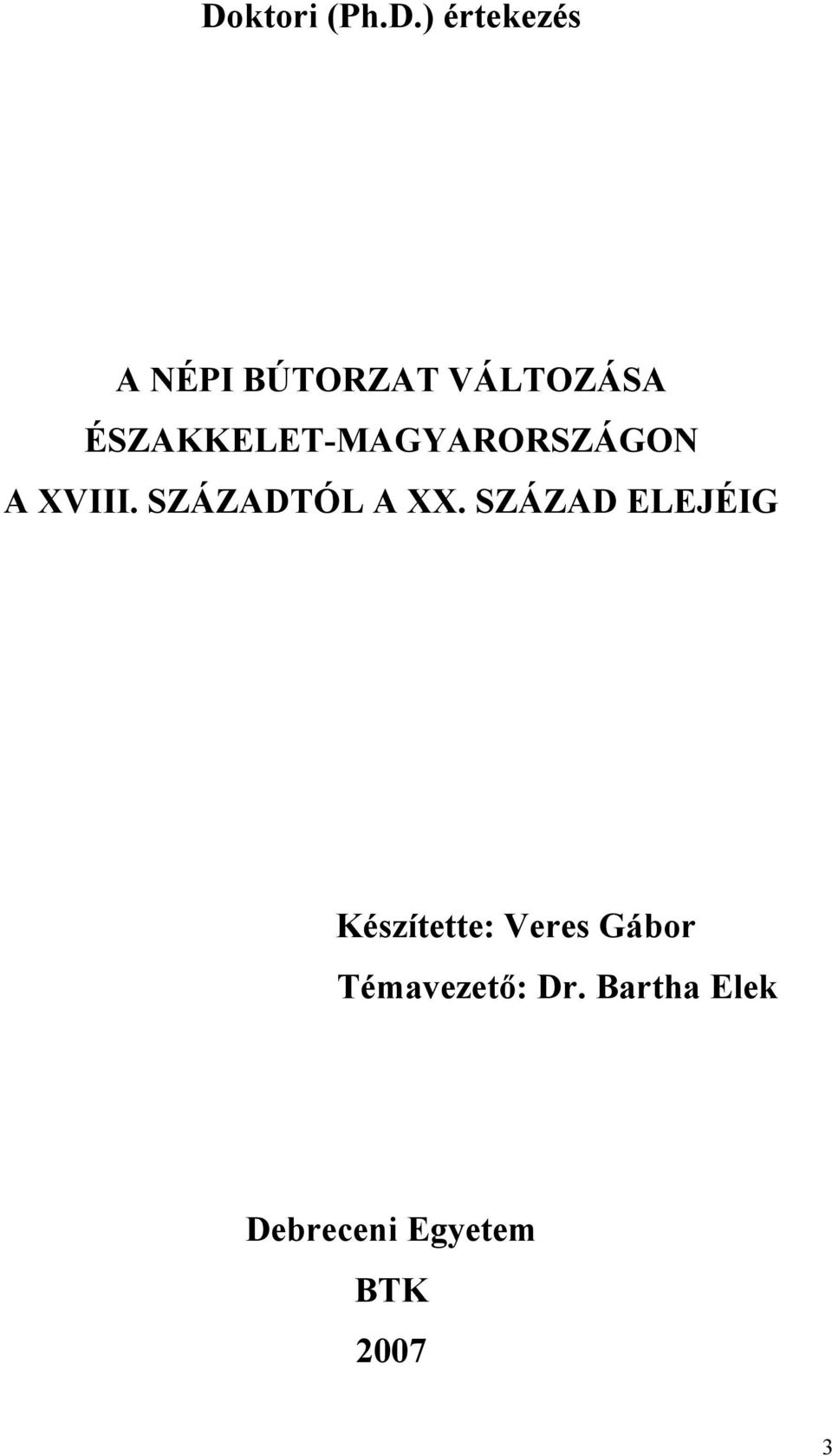 SZÁZADTÓL A XX.