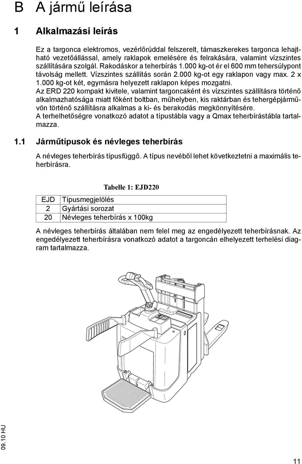 000 kg-ot két, egymásra helyezett raklapon képes mozgatni.