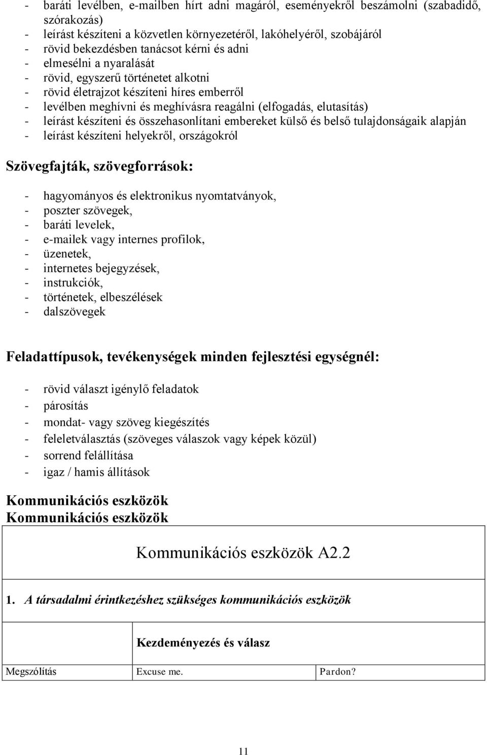 készíteni és összehasonlítani embereket külső és belső tulajdonságaik alapján - leírást készíteni helyekről, országokról Szövegfajták, szövegforrások: - hagyományos és elektronikus nyomtatványok, -