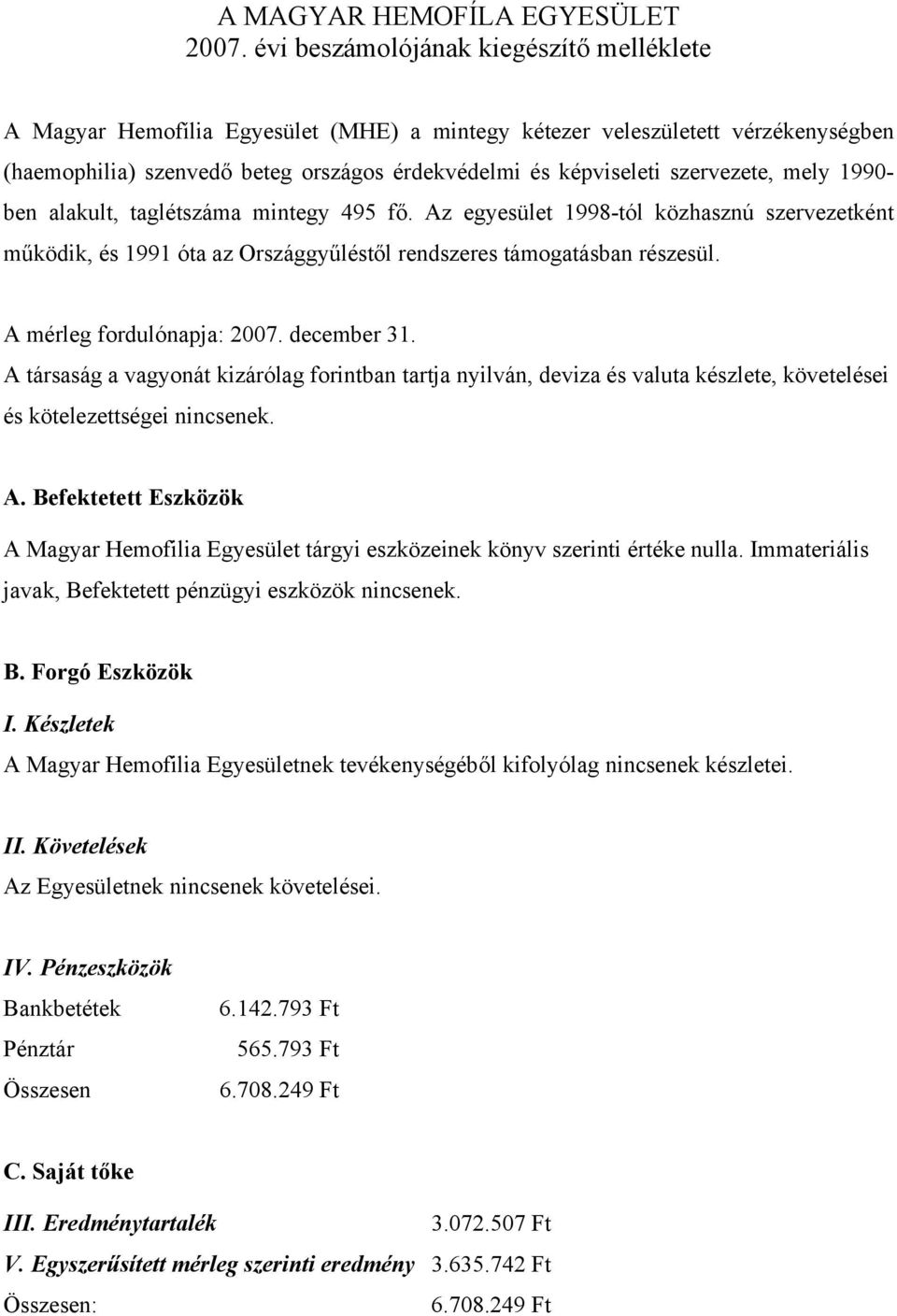 szervezete, mely 1990- ben alakult, taglétszáma mintegy 495 fő. Az egyesület 1998-tól közhasznú szervezetként működik, és 1991 óta az Országgyűléstől rendszeres támogatásban részesül.