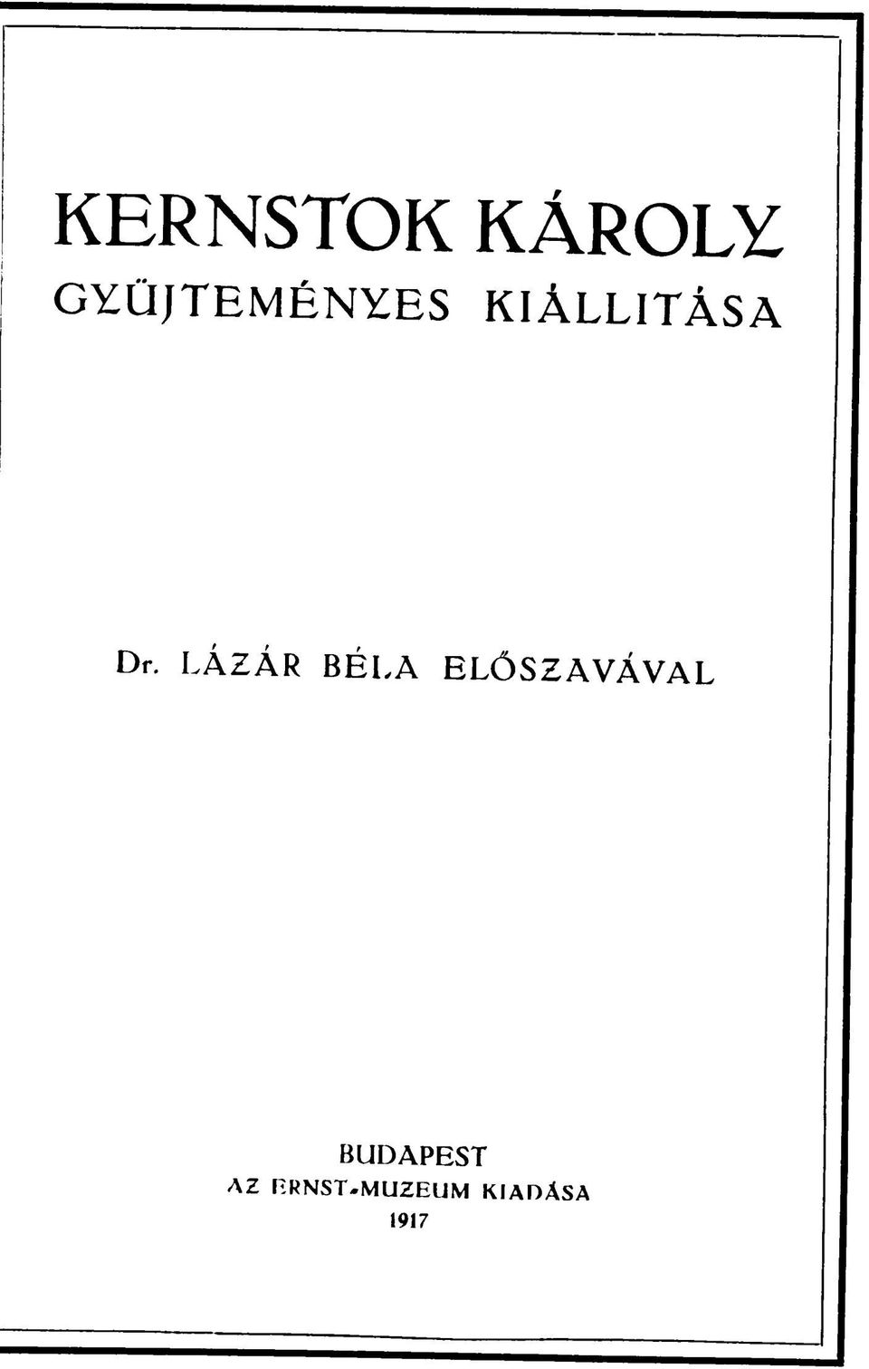 Dr. LÁZÁR BÉLA