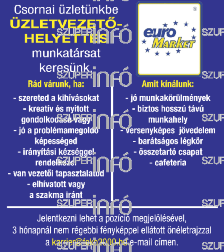 :06-20/269-0506 Petőházi Vianni keres 25 év alatti, kereskedelmi végzettséggel rendelkező eladó-árufeltöltőt. Érd.
