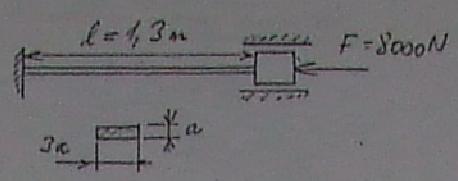 1 Méretezze a rudat kihajlásra! E 1 MPa ; n ; 11 ; : Euler féle határkarcsúság a?