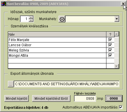 Az ellenőrzés eredménye egy újabb ablakban jelenik meg. (46. ábra) 46. ábra Az beküldéshez először a nyomtatványt meg kell jelölni elektronikus beküldésre (47.