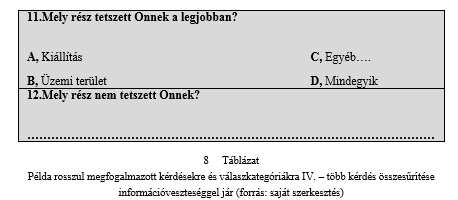 Alternatívák megfogalmazásának szempontjai ki akarunk-e kényszeríteni valamilyen döntést, véleményt a válaszadóból, vagy meghagyjuk számára a nem tudom válaszlehetőséget.