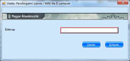 Az gomb megnyomása után a program kigenerálja az utalási csomagot, és egy képernyőn jelzi annak nevét és elérési helyét. 1.3.