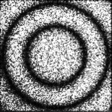 a. b. c. 3.5-11. ábra : Digitális holografikus interferogram felbontásának hatása a rekonstruált képre a drizzle módszer használatával. Szimuláció. Rekonstruált eredeti interferogram (a.