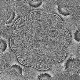 a. b. c. d. 3.5-18. ábra Digitális holografikus interferogramok növekvo deformáció esetén: a.:5 µm, b.: 10 µm, c.: 20