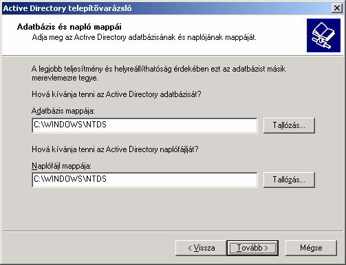 44 Frissítés Windows Server 2003 Active Directoryra 2.4. ábra: A varázsló Forest Functional Level oldala 2.