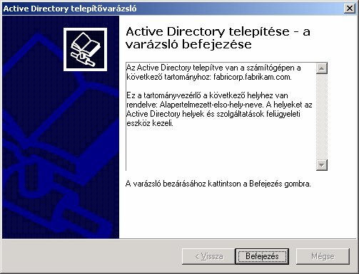 48 Frissítés Windows Server 2003 Active Directoryra 2. 10.