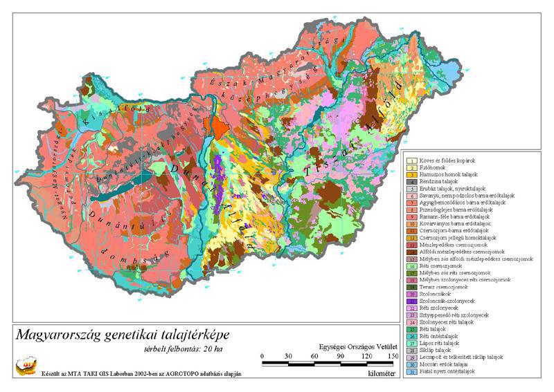 Agrotopográfiai adatbázis Magyarország Agroökológiai Potenciáljának Felmérése c.