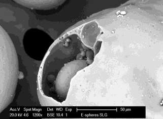3. ábra - E-Spheres (SLG) gömbhéj elektronmikroszkópi képe 4.