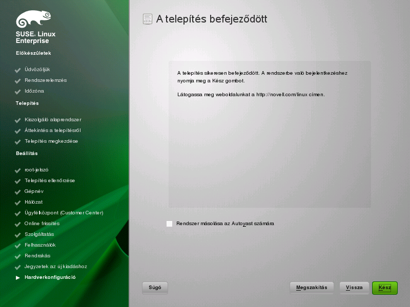 Szerzői jogi megjegyzés Minden tartalom szerzői jogi védelem alatt áll. 2006-2009 Novell, Inc. Ez a kézikönyv a Novell szellemi tulajdonjogok védelme alatt áll.