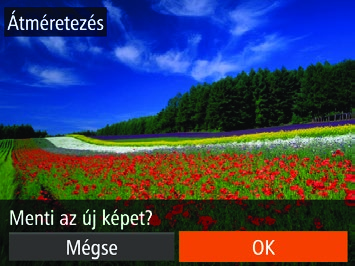 2 Forgassa el a képet. szerkesztése Válasszon egy képet a <q><r> gombokkal. A kép a <m> gomb minden egyes lenyomásra 90 fokkal fordul el. A menüképernyőre a <n> gombbal térhet vissza.