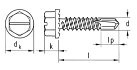 RECA sebs hatlapfejű csavarok, peremmel és hosszított heggyel DIN: hasonló, mint a DIN 7504-K Anyag: betétedzett acél Felület: A2K horganyzott Acélprofilok összecsavarozásához acél vázszerkezeteken