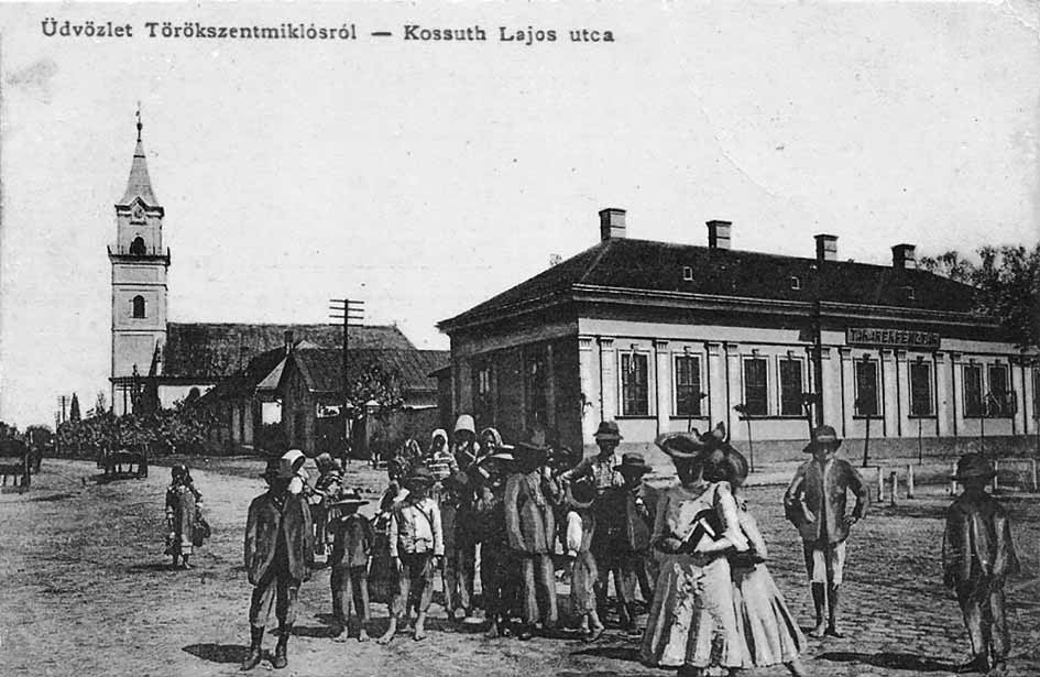 Hajnal László Törökszentmiklós, látkép a református templommal egy régi képeslapon pot megtartásához visszafogadni!