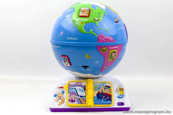 Fisher-Price Interktív földgömb kutyus keres!" invitálj z álltot Földet dott megdicsér kell fjról, körüljárv gyerekeket. megtlálnunk. földgömböt mjd bennünket.