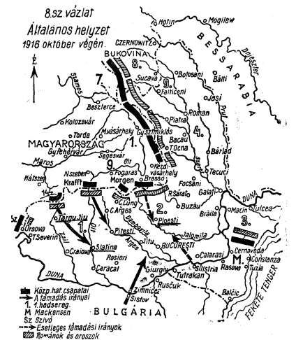 227 A román hadsereg helyzete nem volt kedvező, miután a Brassa és a Dobrudzsa felől a Buzau irányábani egyidejű, központias támadással el lehetett volna vágni az ezen támadási iránytól nyugatra levő