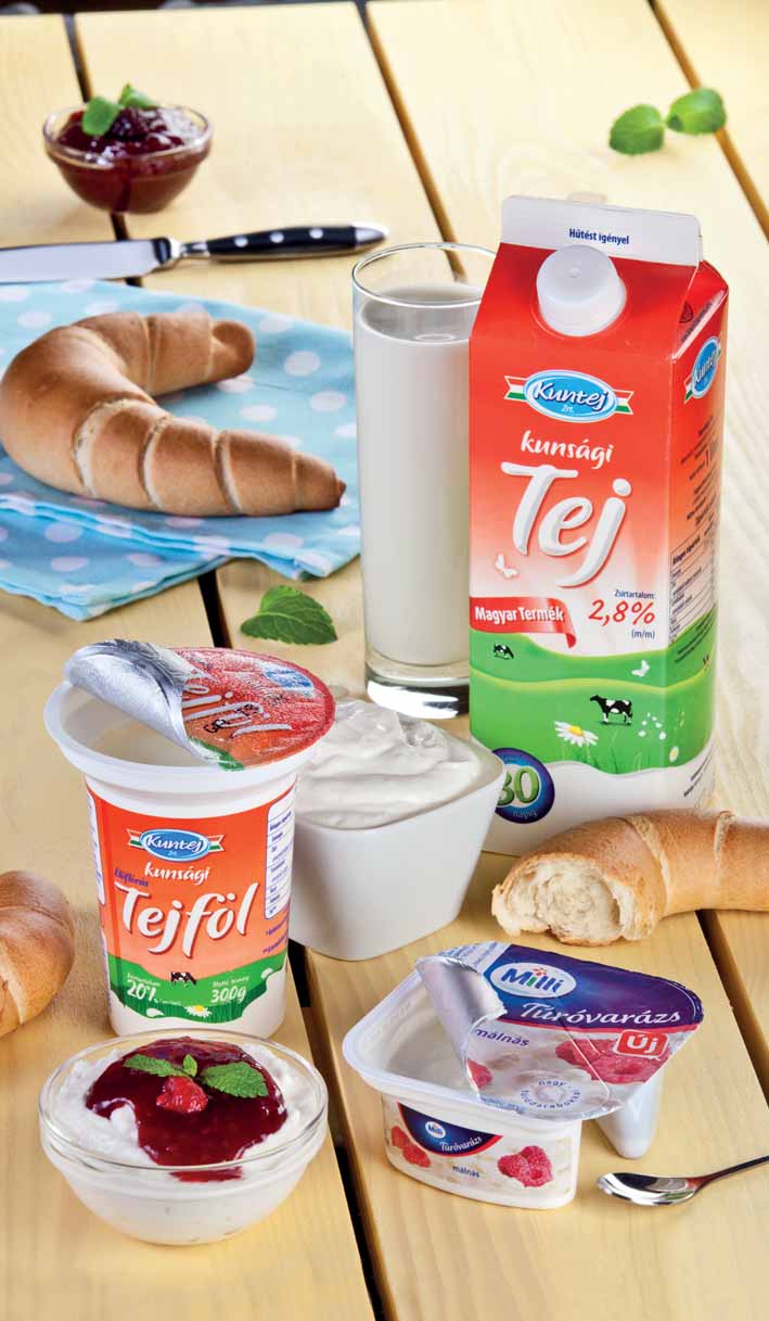 A LEGJOBB, AMI A TEJJEL TÖRTÉNHET Kunsági dobozos tej 2,8%, 1 l Kunsági tejföl 20%, 300