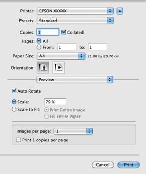 Nyomtatási lehetőségek Egyéni skálázási beállítás A beállítások elvégzése Windows rendszeren Ha a nyomtató-illesztőprogram Page Layout A (Elrendezés) képernyője van megjelenítve, akkor a Page Size