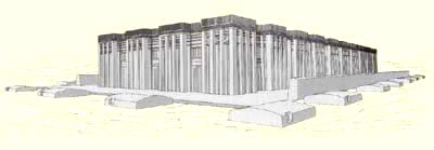 19 Memphis (Saqqara) jellegzetes korai királysír rekonstrukciója BME GTK