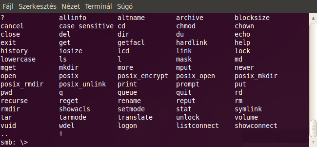 Windows megosztás elérése Linux alól 2 Csatlakozás egy megosztáshoz: smbclient //<netbiosnév>/<megosztásnév