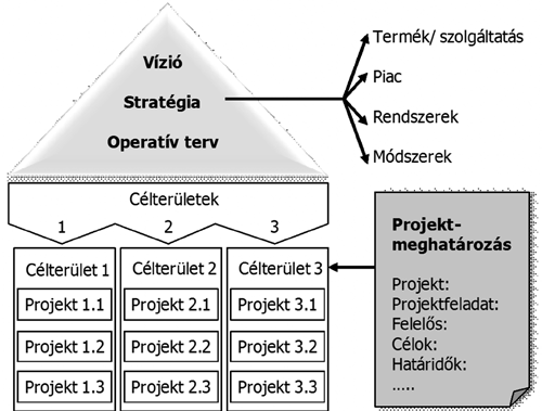 5/59 oldal nyújtó projektek szerepe éppúgy kiemelkedő, mint a kutatás-fejlesztési, termelési, beszerzési és értékesítési projekteké.