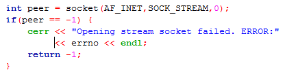 Példa TCP kliens KLIENS OLDALI ALKALMAZÁS A stream socket létrehozása (socket() hívás )