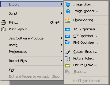 Az Export funkciók a Paint Shop Pro 9 programban A következőkben a leggyakrabban használt műveleteket mutatjuk be.