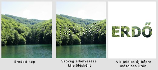 Deformáció Ha egy képen kijelölünk egy területet, vagy a képre kijelölésként rámásolunk egy másik képet, akkor lehetőségünk van annak deformálására, vagyis átméretezésére, nyírására, perspektívájának