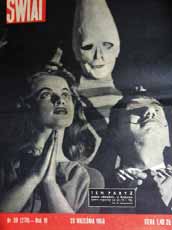 92 S. I. Witkiewicz: Tintahal, Cricot2, 1956, tervezte, rendezte: Tadeusz Kantor, a Świat folyóirat címlapja (forrás: mariaciesielska.blogspot.be) Cricot 2 el adásaiban.