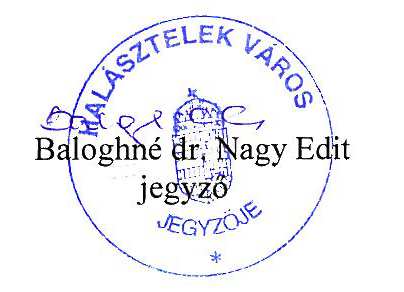 (2) 15 (3) 16 (4) A rendelet kihirdetéséről az SzMSz-ben meghatározott módon a jegyző gondoskodik. Halásztelek, 2004. március 23. Baloghné dr. Nagy Edit sk. Jegyző Stoffán Antal sk.