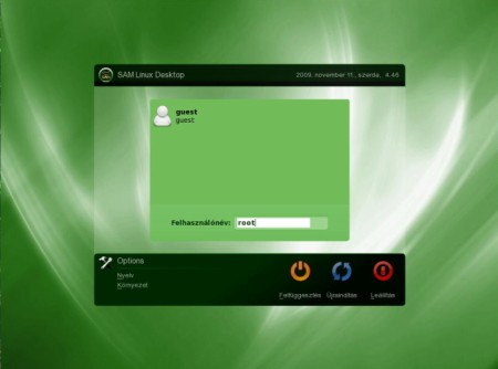 Néhány másodperc alatt betöltődik a zöld színben pompázó XFCE desktop. Próbálgatni lehet, szinte minden használható igy Live módban is.