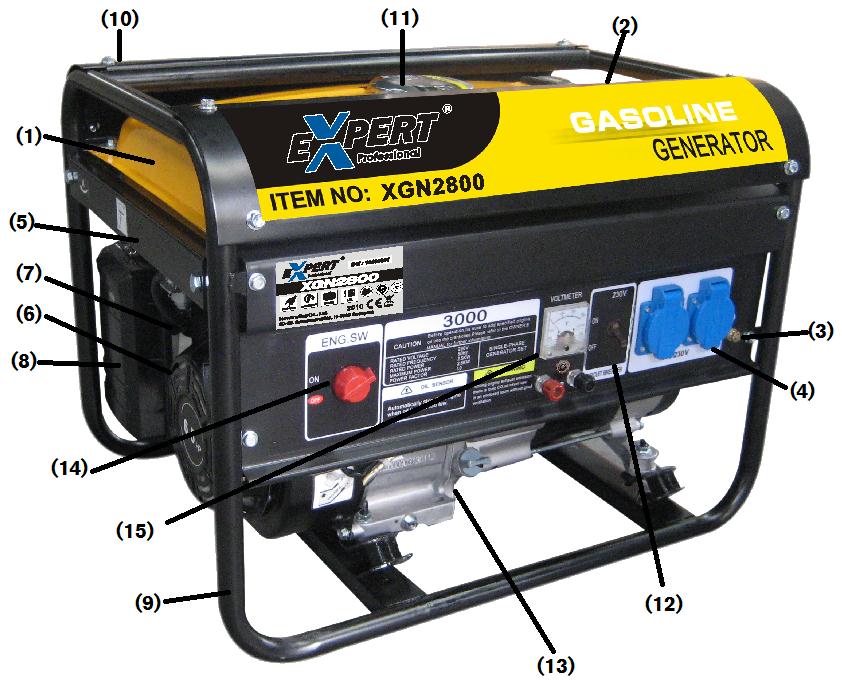 XGN2800 Benzinmotoros áramfejlesztő Használati útmutató Köszönjük, hogy megvásárolta ezt a terméket.