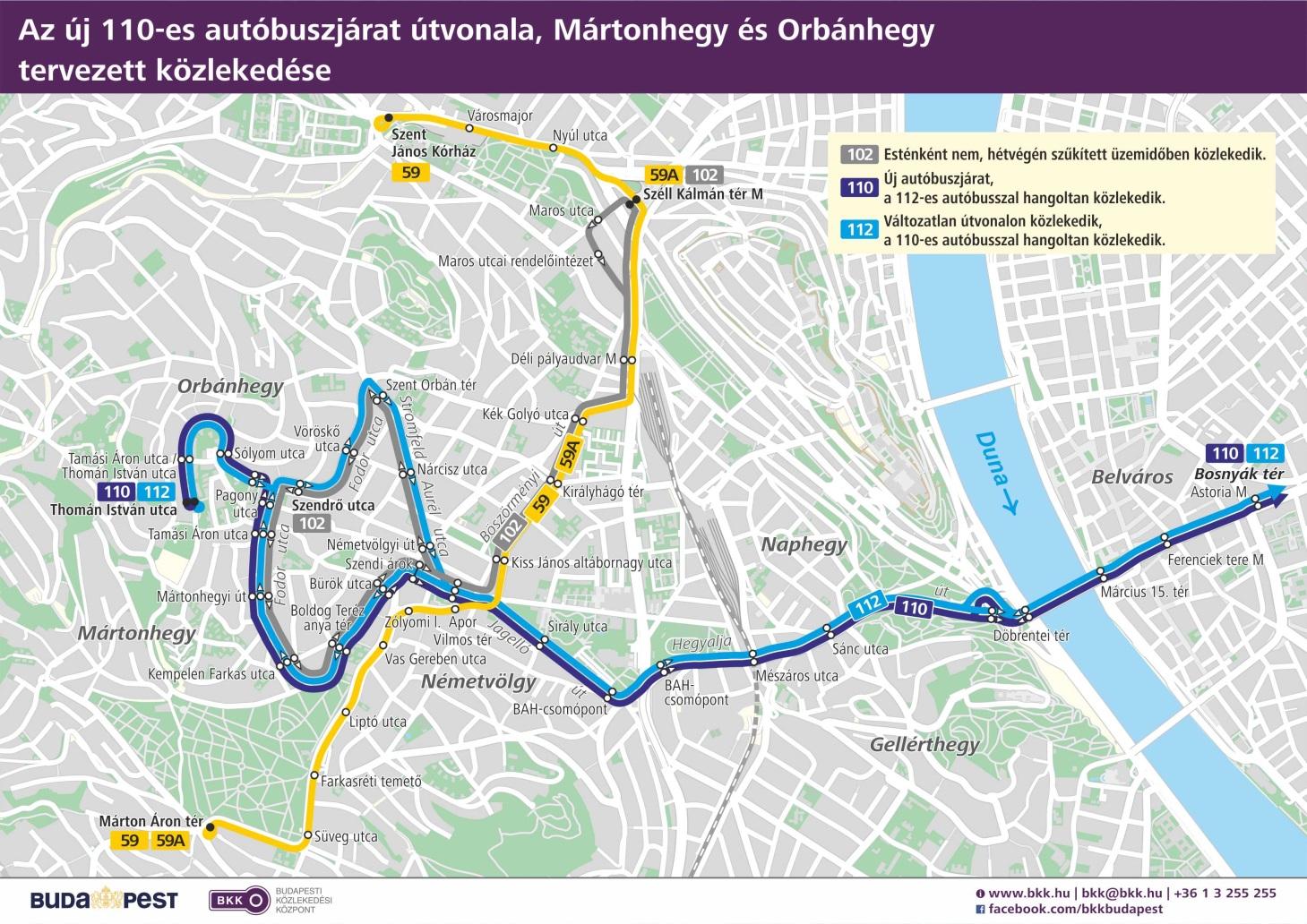 lehetőségeinkhez képest megtesszük a szükséges intézkedéseket, hogy az 59-es villamos és a 110-es vagy a 112-es busz között kedvező átszállási kapcsolat adódjon.