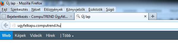 A CompuTREND ügyfélkapu használata A http://ugyfelkapu.computrend.