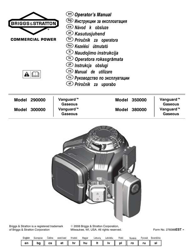 Az Ön kézikönyve BRIGGS & STRATTON - PDF Ingyenes letöltés