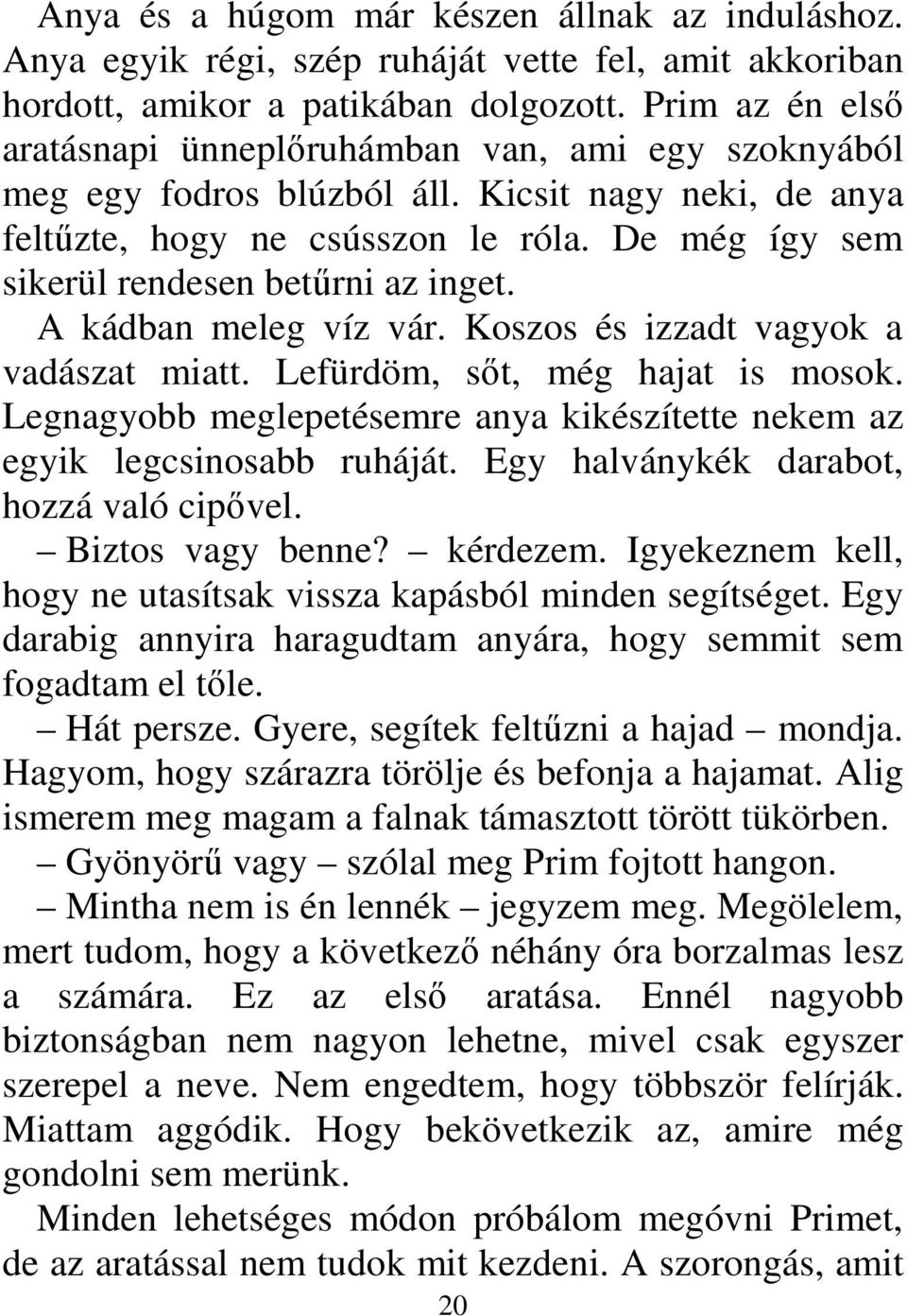 De még így sem sikerül rendesen betűrni az inget. A kádban meleg víz vár. Koszos és izzadt vagyok a vadászat miatt. Lefürdöm, sőt, még hajat is mosok.