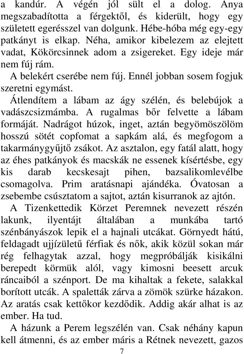 Átlendítem a lábam az ágy szélén, és belebújok a vadászcsizmámba. A rugalmas bőr felvette a lábam formáját.