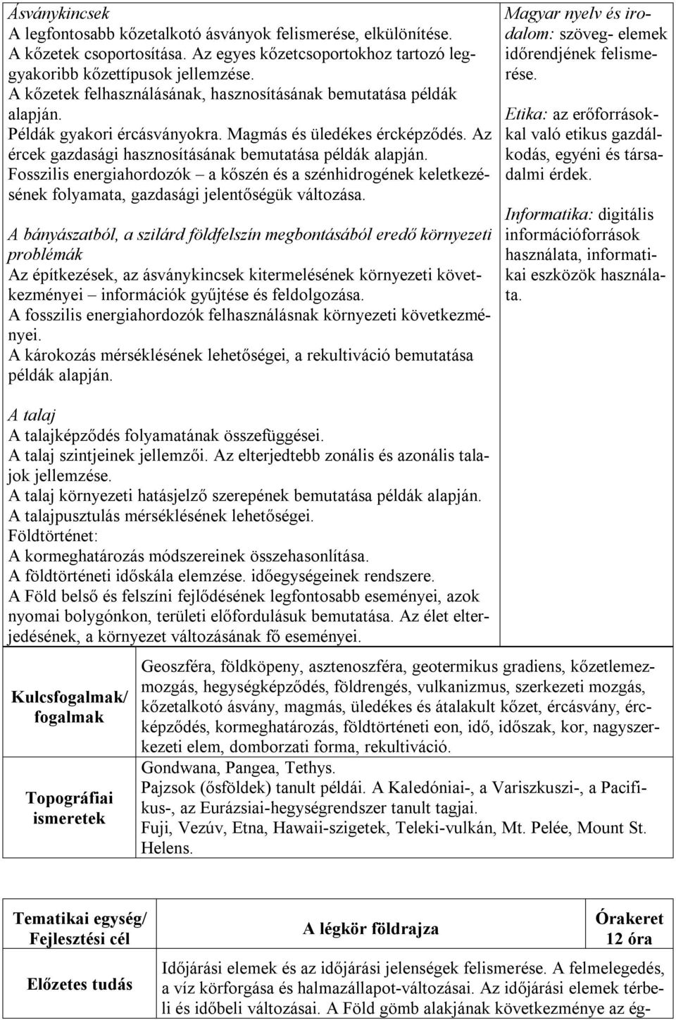 Fosszilis energiahordozók a kőszén és a szénhidrogének keletkezésének folyamata, gazdasági jelentőségük változása.