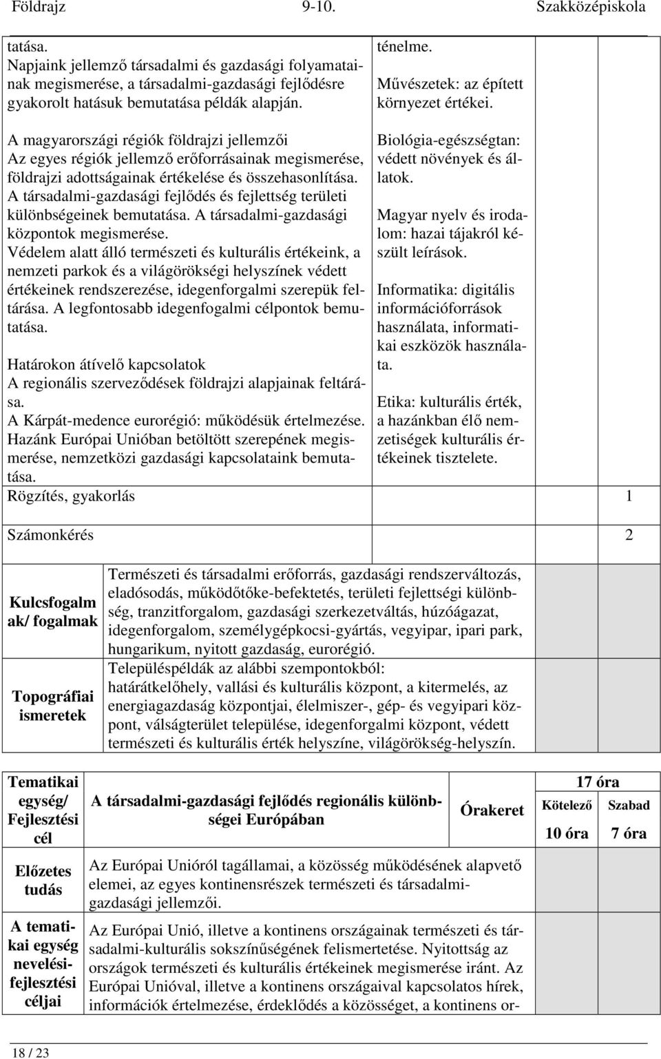 A társadalmi-gazdasági fejlődés és fejlettség területi különbségeinek bemutatása. A társadalmi-gazdasági központok megismerése.