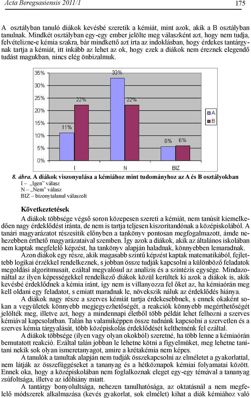 az lehet az ok, hogy ezek a diákok nem éreznek elegendő tudást magukban, nincs elég önbizalmuk. 8. ábra.