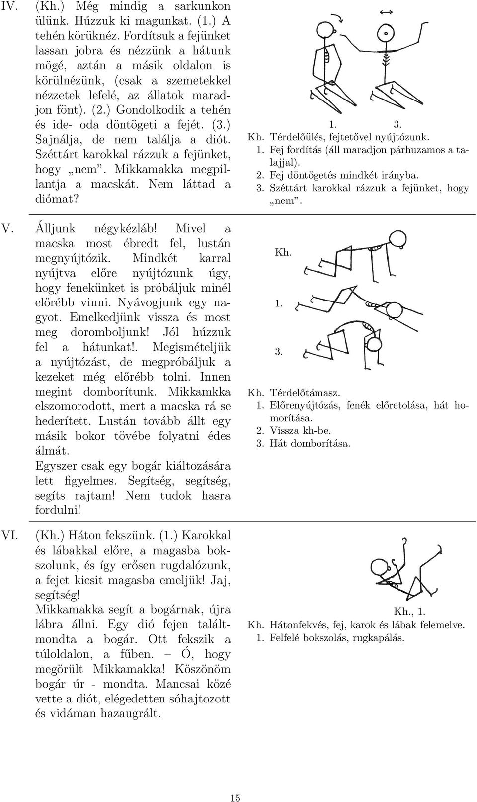 ) Gondolkodik a tehén és ide- oda döntögeti a fejét. (3.) Sajnálja, de nem találja a diót. Széttárt karokkal rázzuk a fejünket, hogy nem. Mikkamakka megpillantja a macskát. Nem láttad a diómat? V.