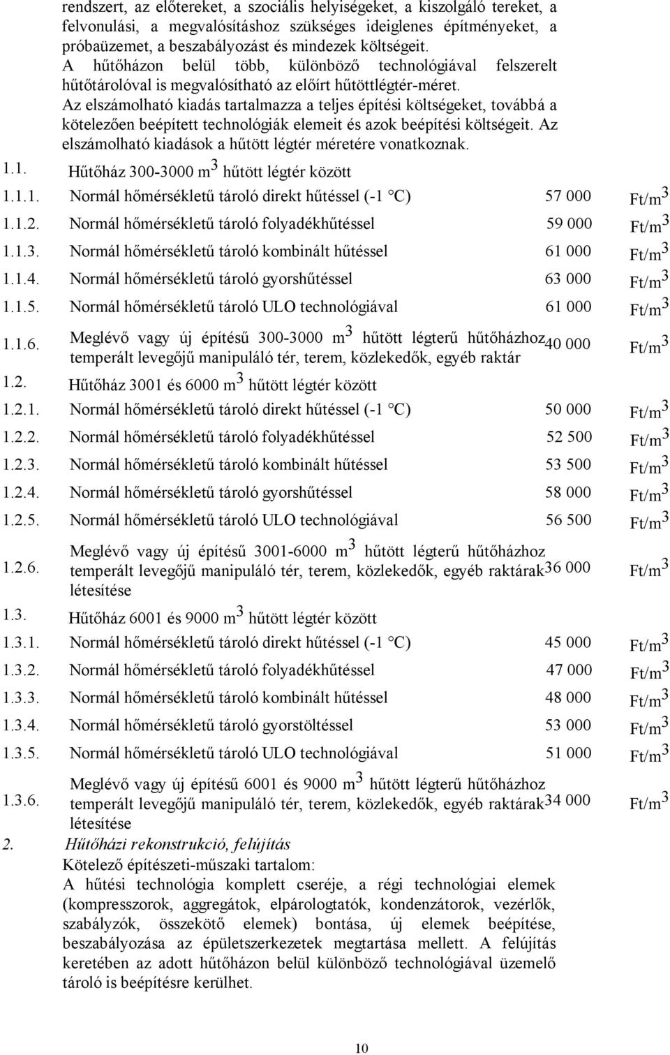 Az elszámolható kiadás tartalmazza a teljes építési költségeket, továbbá a kötelezően beépített technológiák elemeit és azok beépítési költségeit.