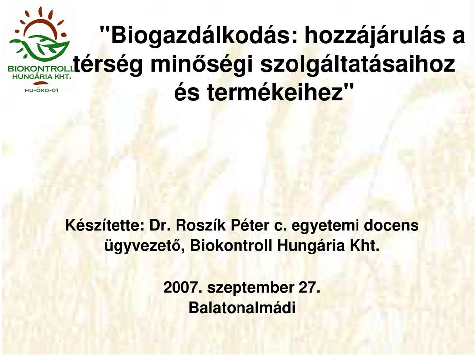 Roszík Péter c.
