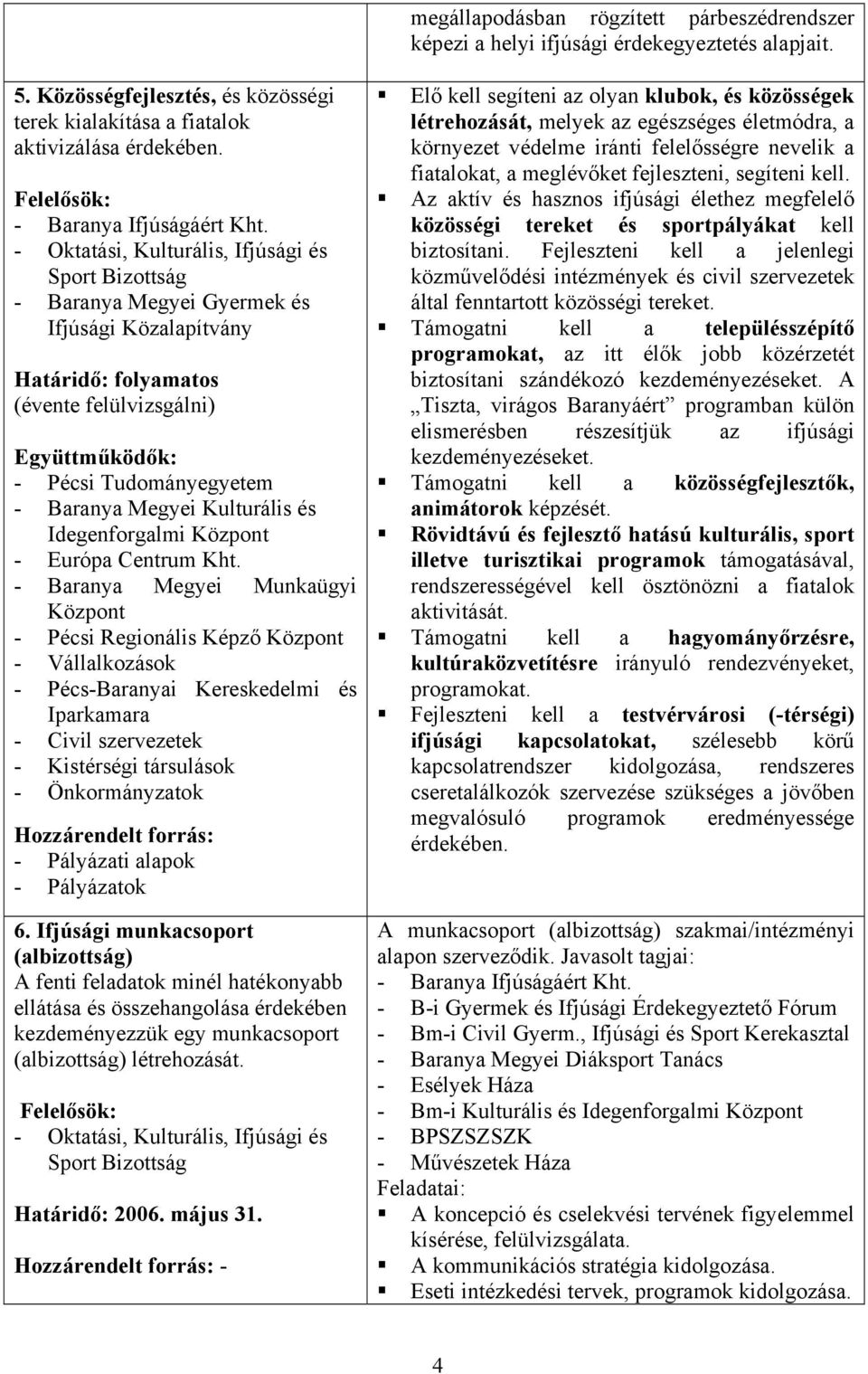 - Baranya Megyei Munkaügyi Központ - Pécsi Regionális Képző Központ - Vállalkozások - Pécs-Baranyai Kereskedelmi és Iparkamara 6.