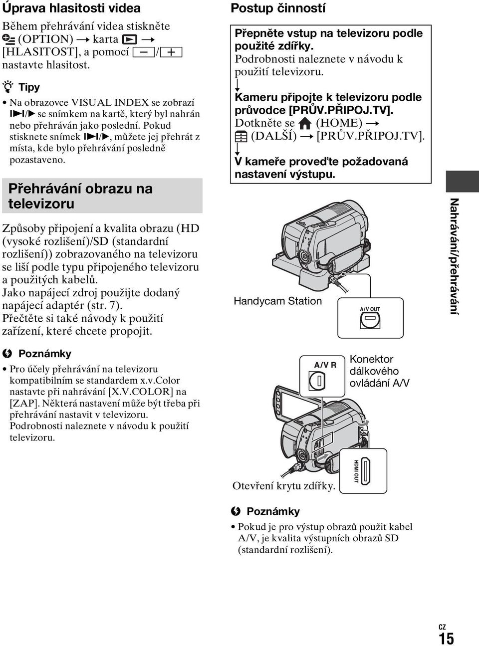 Pokud stisknete snímek i/b, můžete jej přehrát z místa, kde bylo přehrávání posledně pozastaveno.